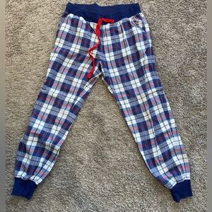 AERIE | plaid jogger pajama pants women’s size small blue red color way